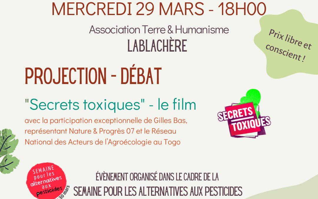Les Rendez-vous Agroécologiques : projection débat du film « Secrets Toxiques »