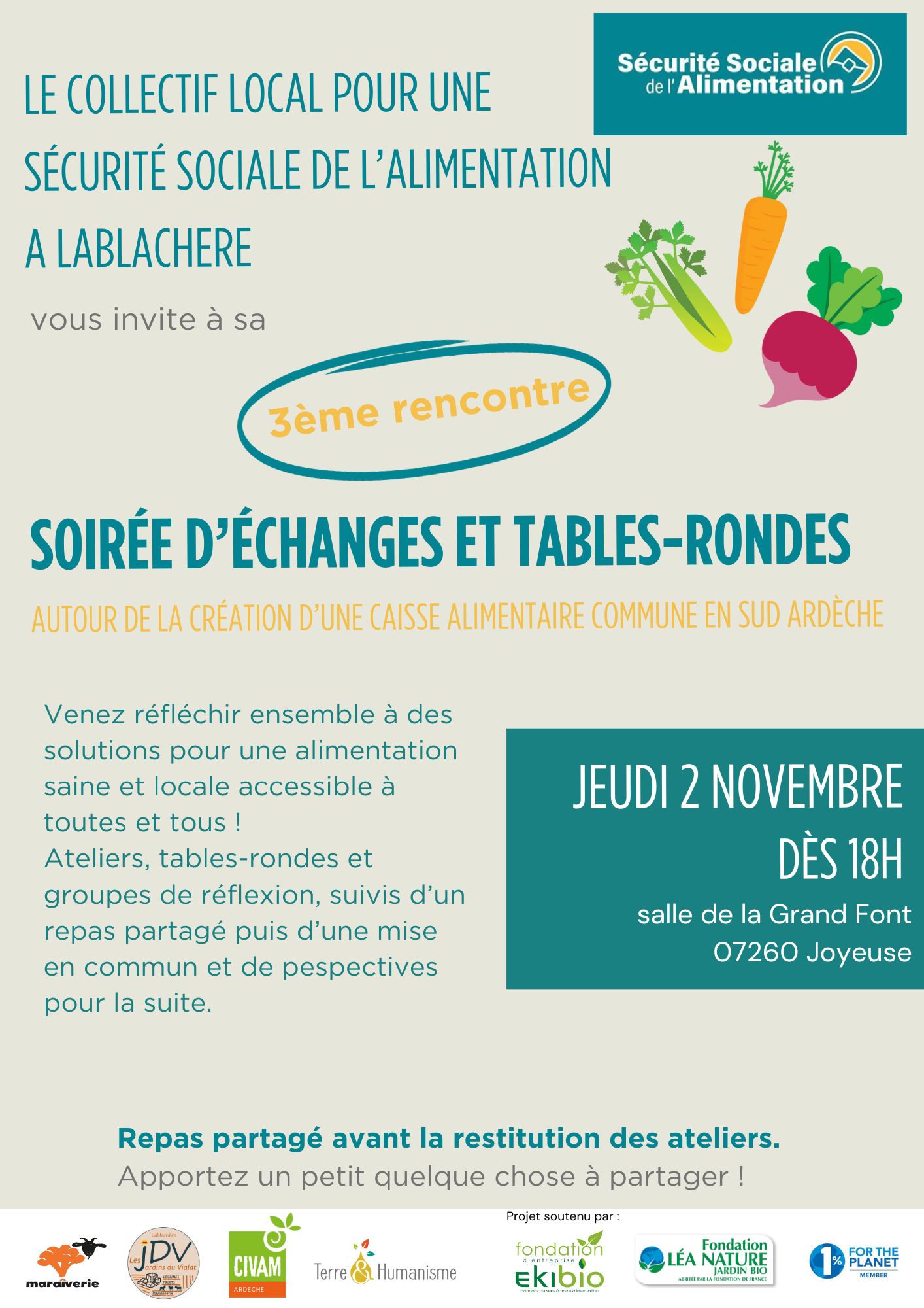3ème rencontre pour une sécurité sociale de l&rsquo;alimentation sud-Ardèche