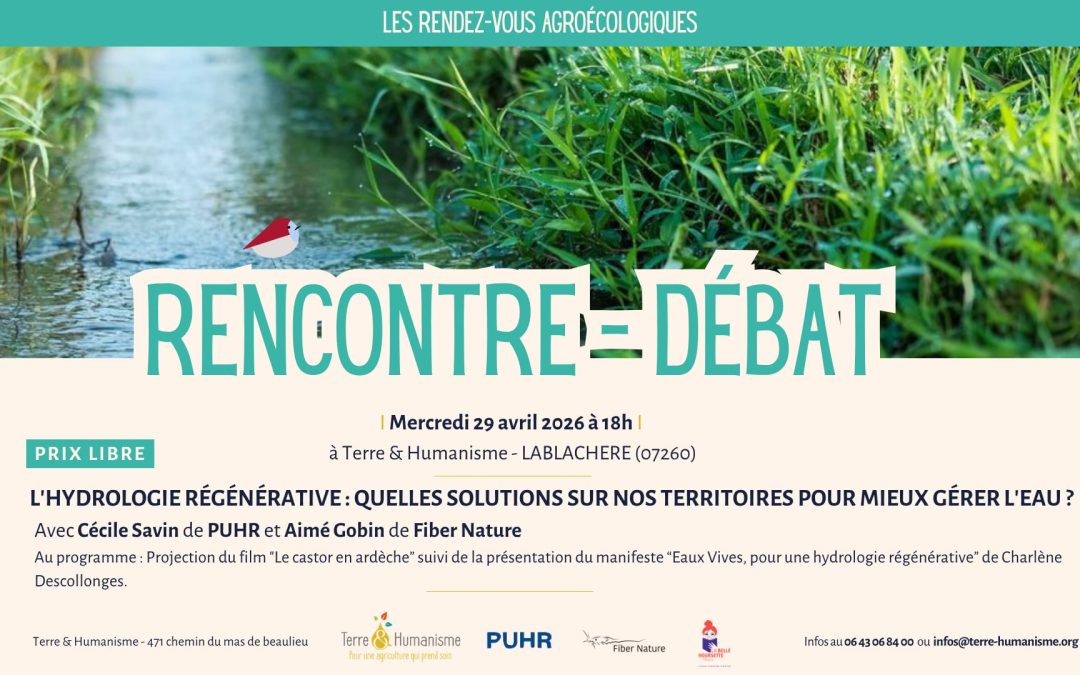 RDV AE – L&rsquo;Hydrologie Régénérative : Quelles solutions sur nos territoires pour mieux gérer l&rsquo;eau ?
